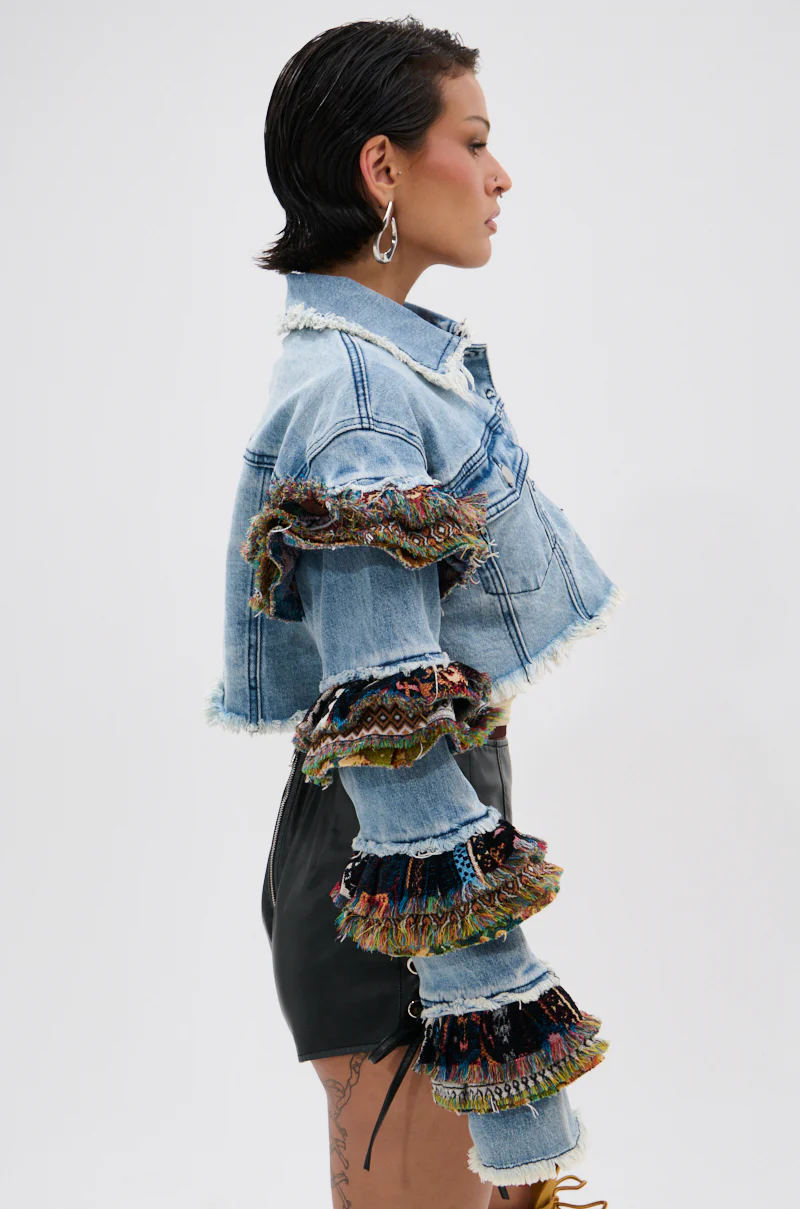 STACKED TAPESTRY DENIM JACKET - Image 5