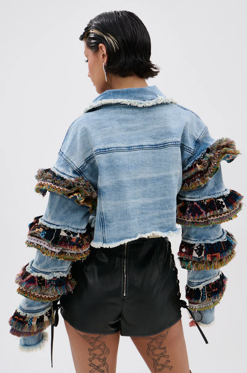 STACKED TAPESTRY DENIM JACKET - Image 6