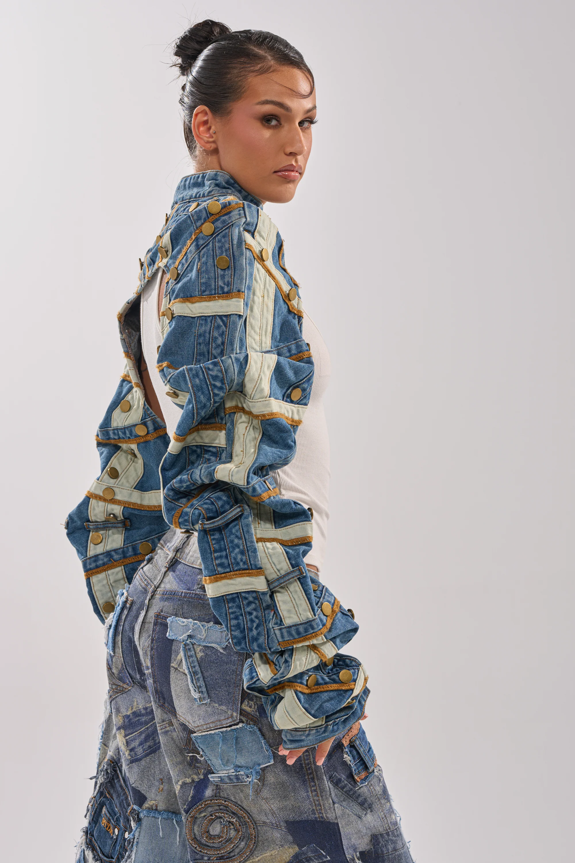STACKED UP DENIM BOLERO - Image 6