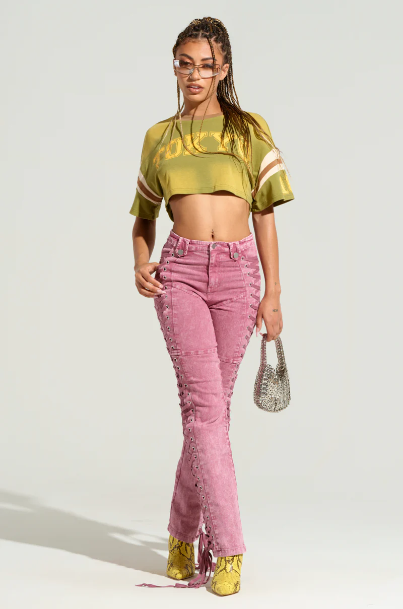 STAND OUT LACED UP JEANS - Image 2