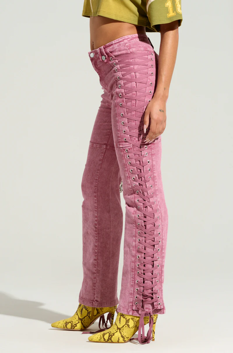 STAND OUT LACED UP JEANS - Image 3