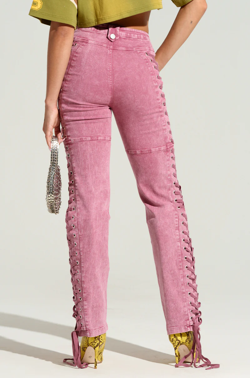 STAND OUT LACED UP JEANS - Image 4