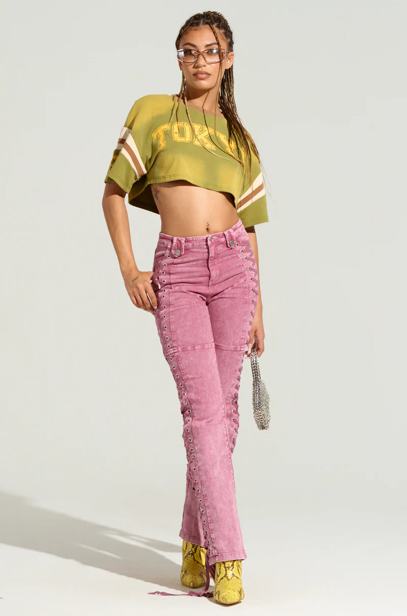 STAND OUT LACED UP JEANS - Image 5