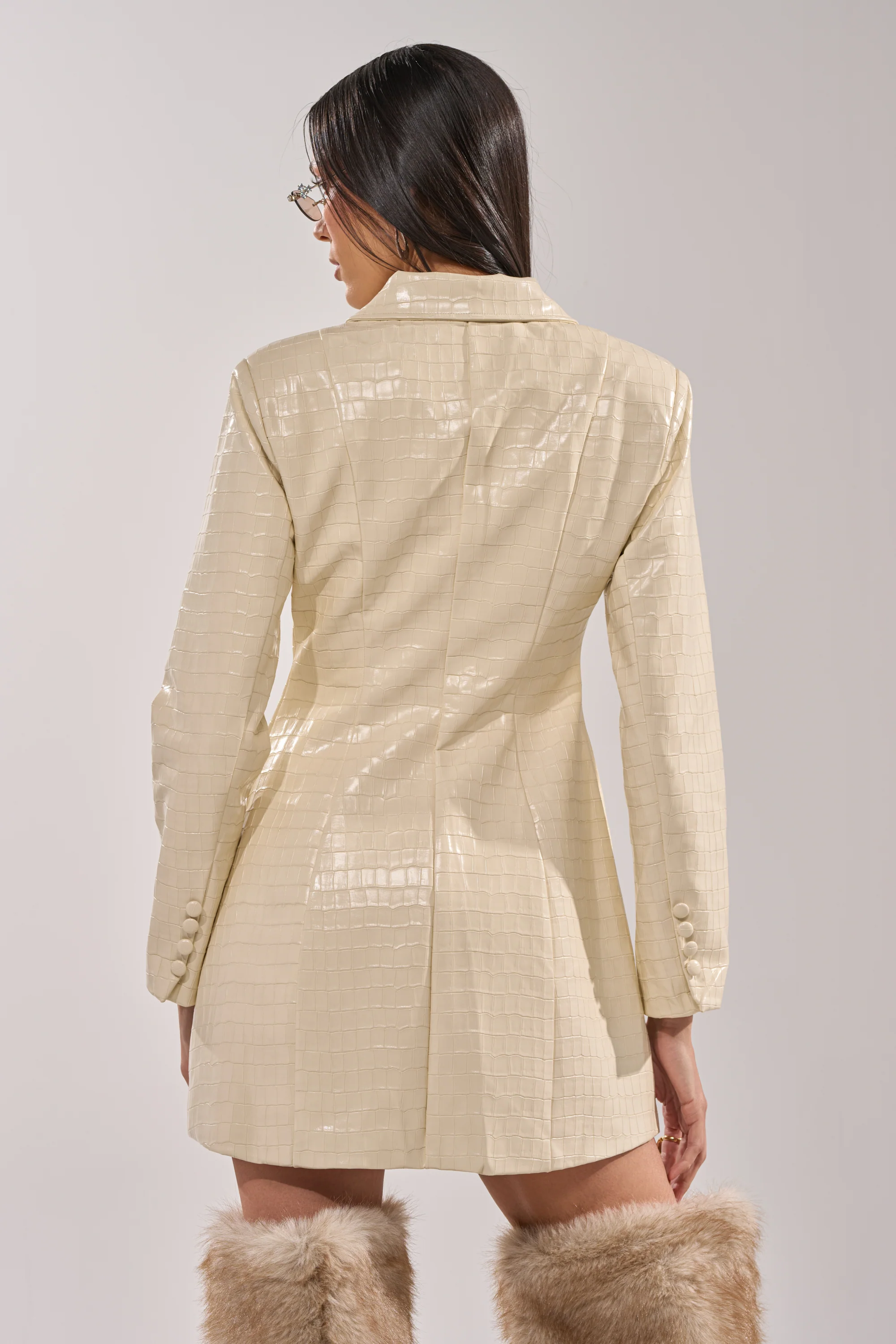 STANDING ON BUSINESS PU MINI DRESS - Image 8