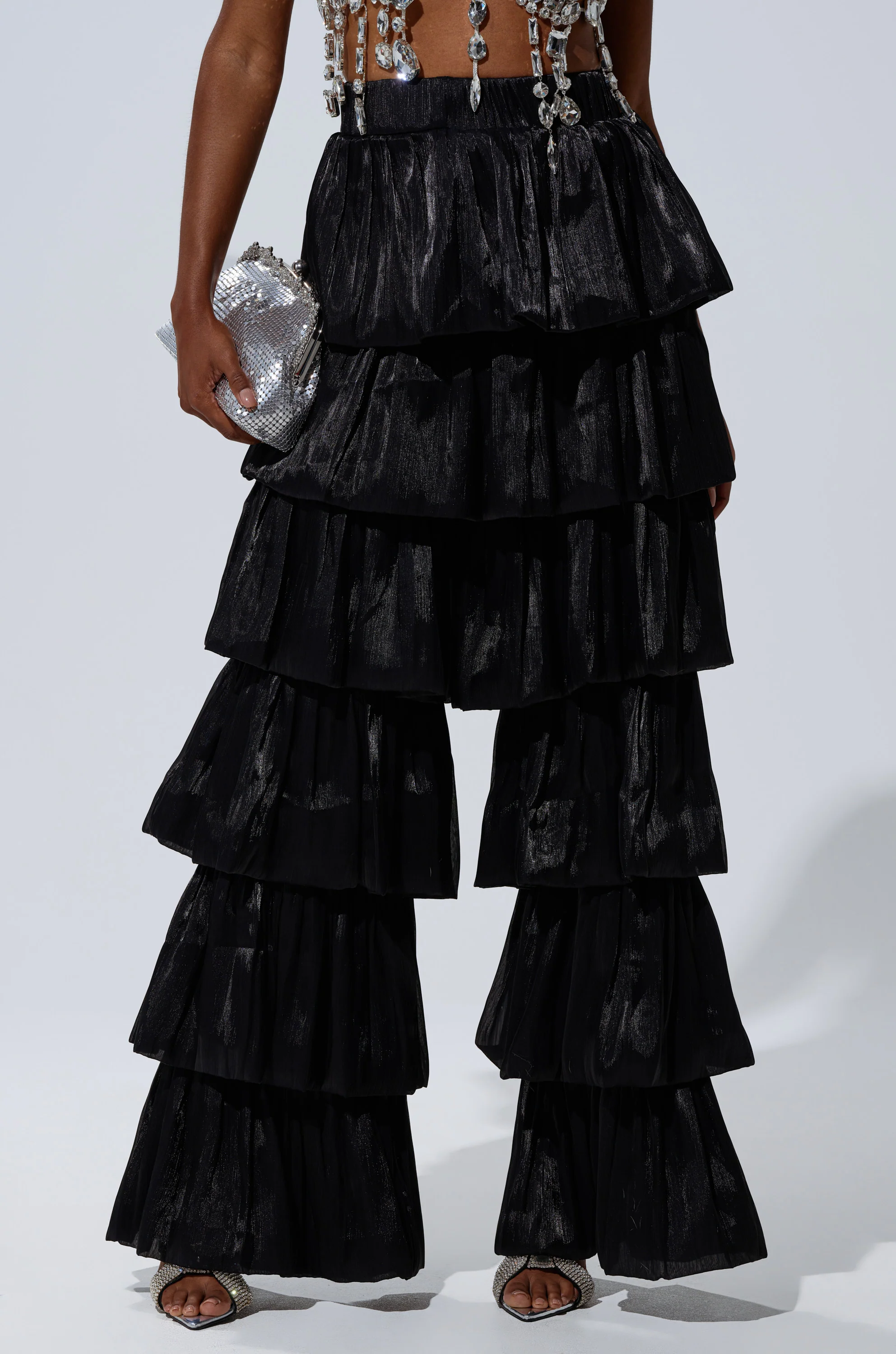 STAR OF THE NIGHT FLOUNCY PANT IN BLACK - Image 2