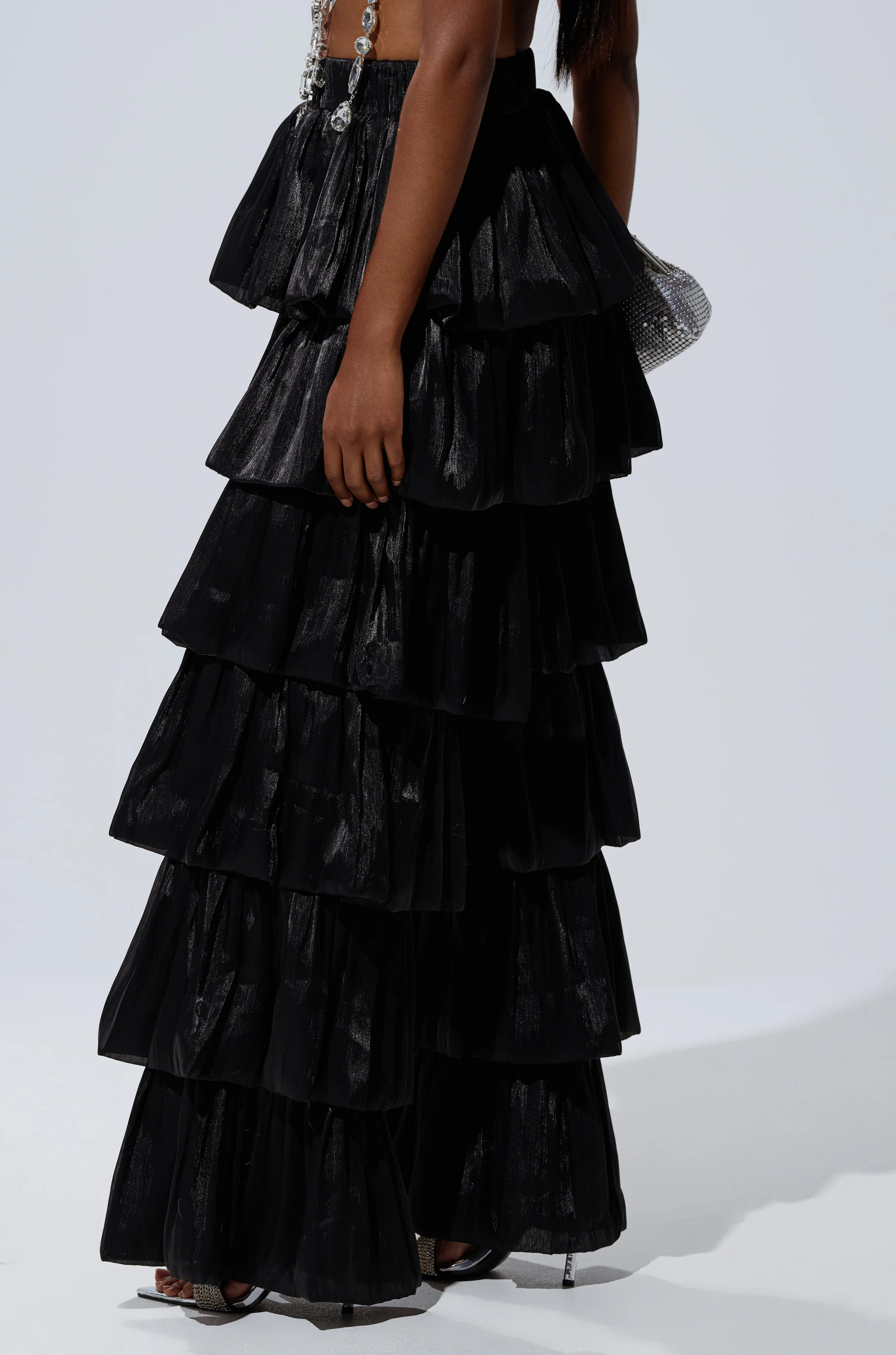 STAR OF THE NIGHT FLOUNCY PANT IN BLACK - Image 3