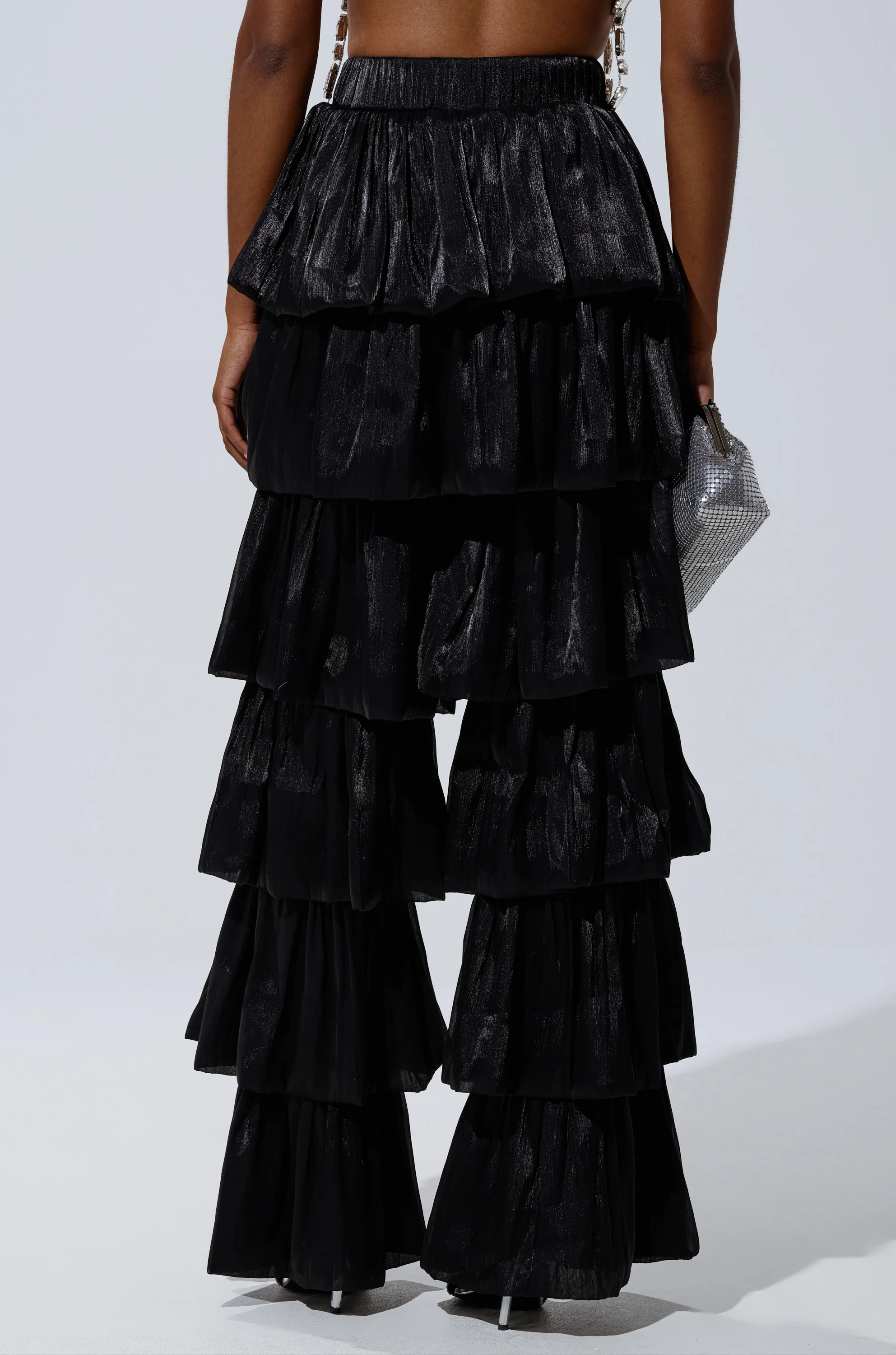 STAR OF THE NIGHT FLOUNCY PANT IN BLACK - Image 4