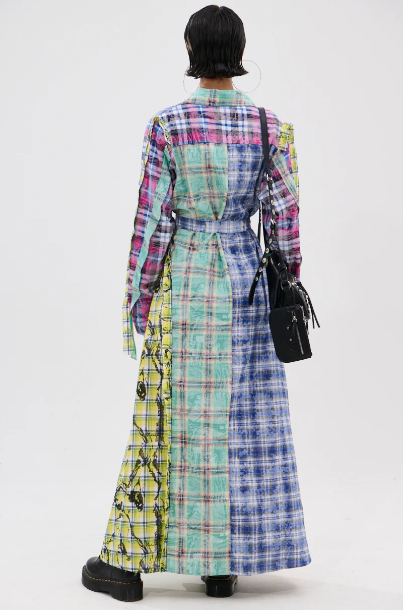 STAR OF THE SHOW PLAID MAXI DRESS - Image 6