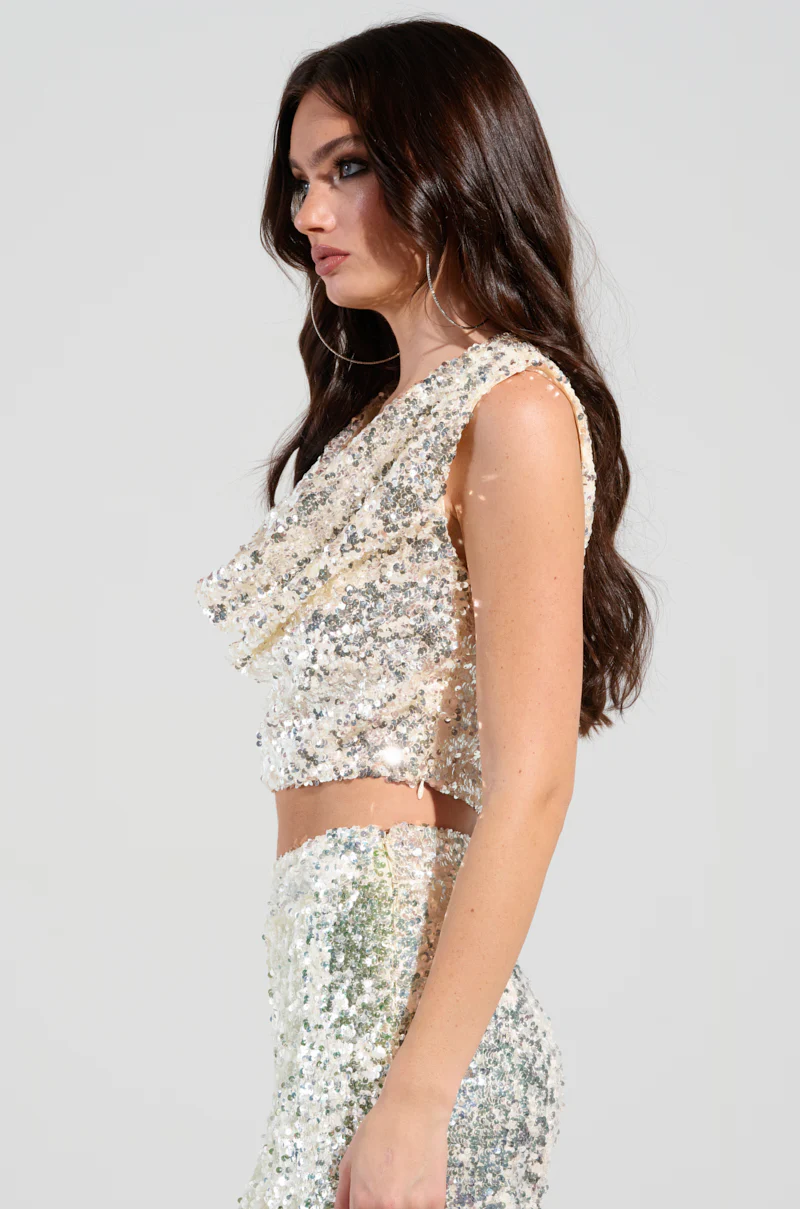 STAR OF THE SHOW SEQUIN CROP TOP - Image 3