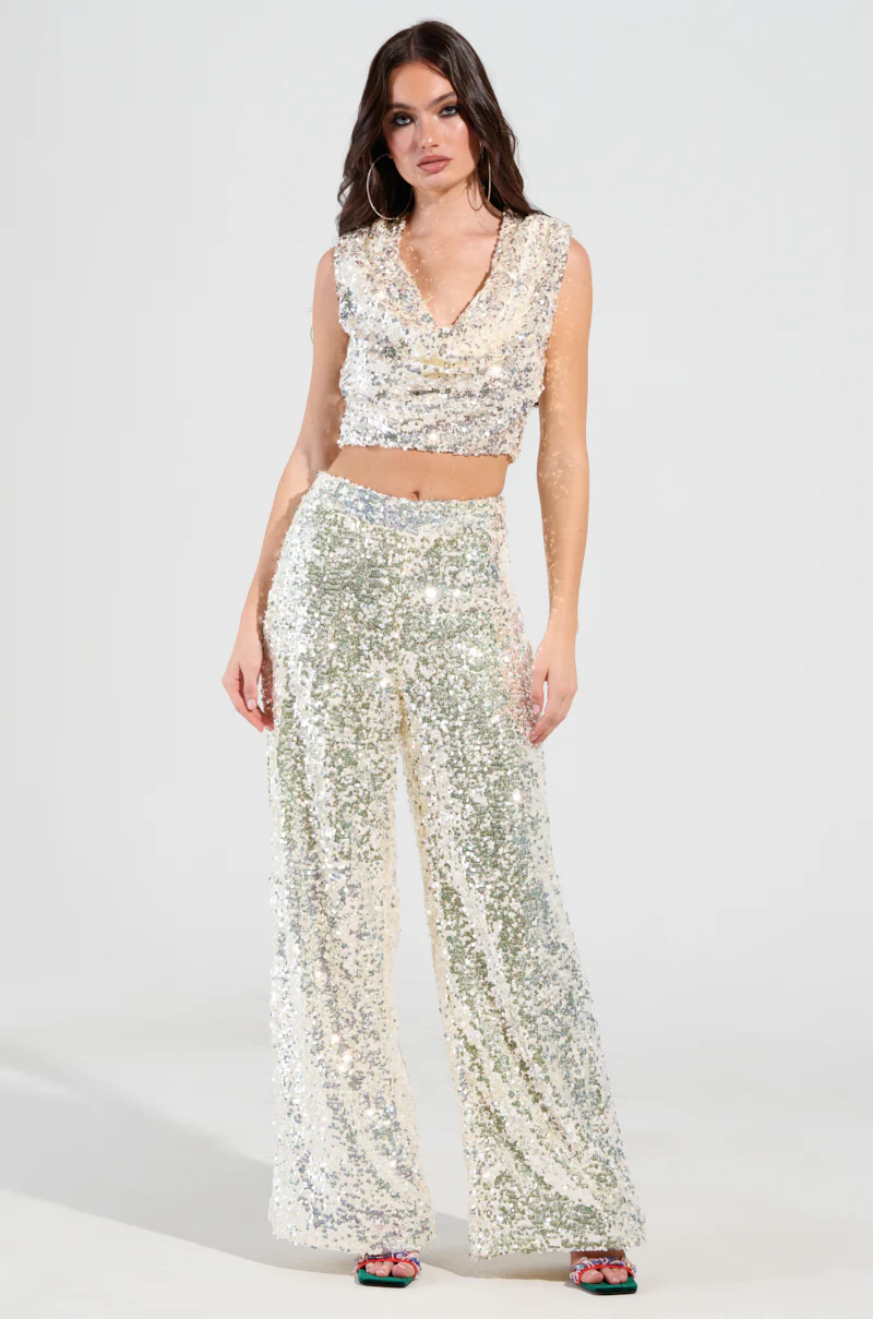 STAR OF THE SHOW SEQUIN CROP TOP - Image 6