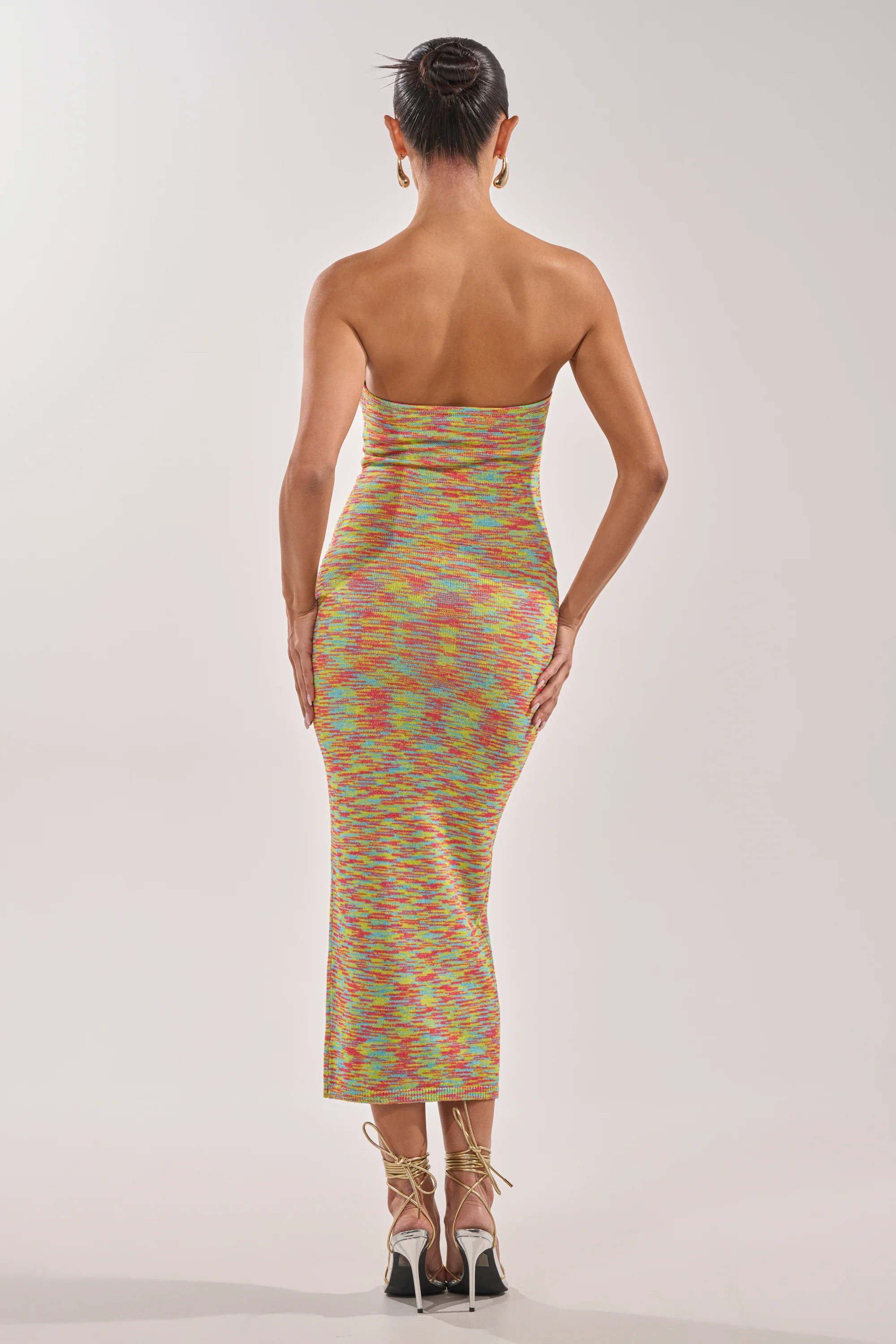 STARRY NIGHT KNIT MIDI DRESS IN MULTI - Image 4