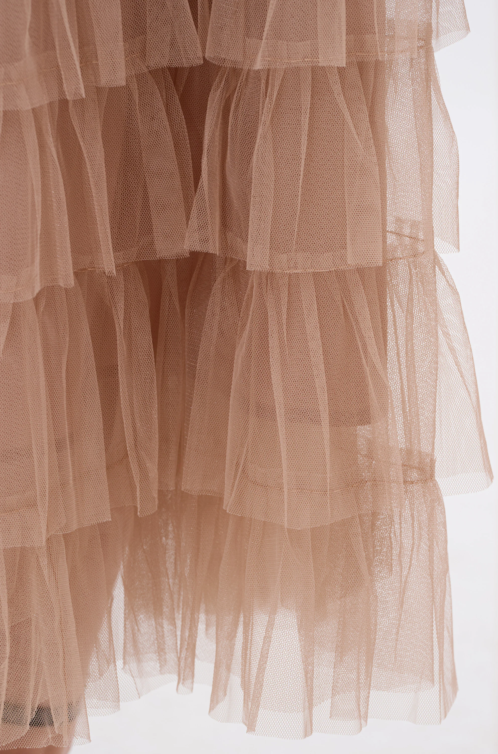 STARS ALIGNED MESH RUFFLE MAXI SKIRT - Image 7