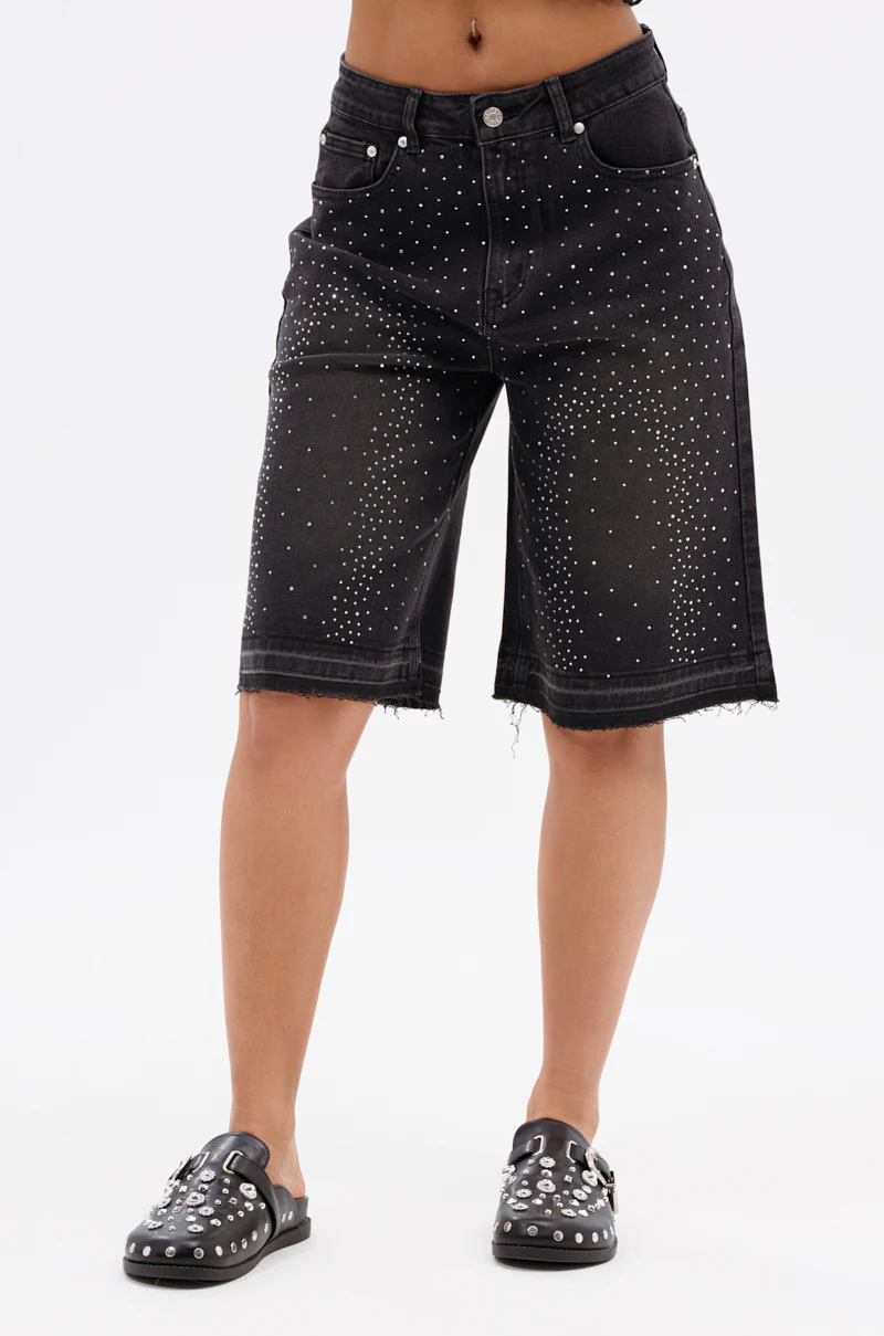 STARS SHINING RHINESTONE BERMUDA SHORT - Image 2