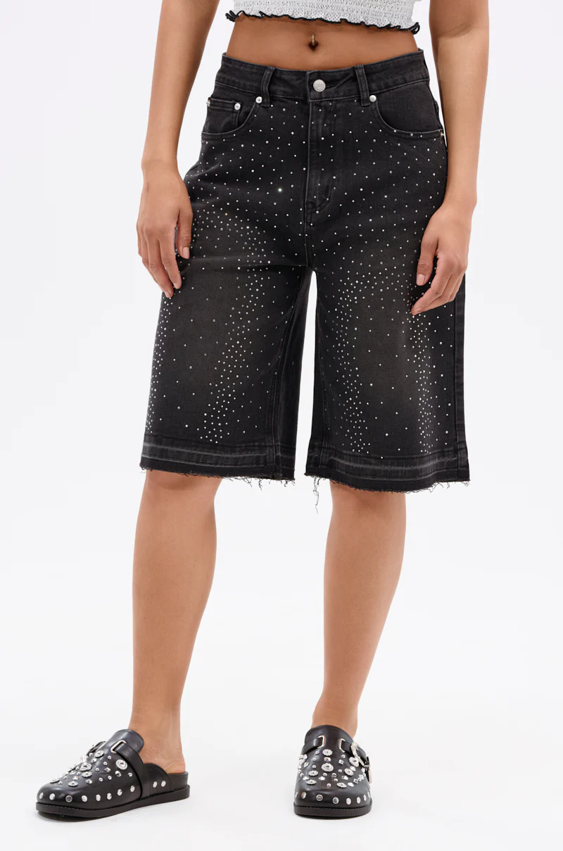 STARS SHINING RHINESTONE BERMUDA SHORT - Image 4