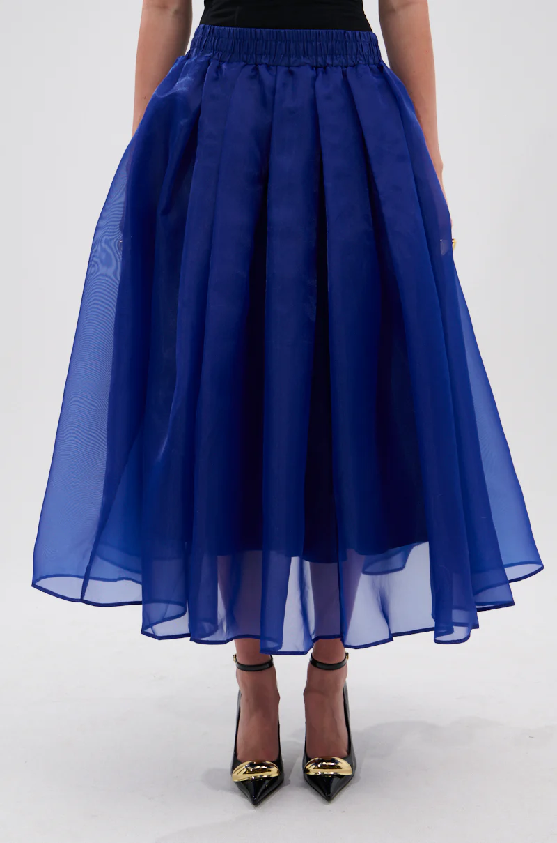 STAY CLOSE TO ME MIDI SKIRT IN BLUE - Image 2