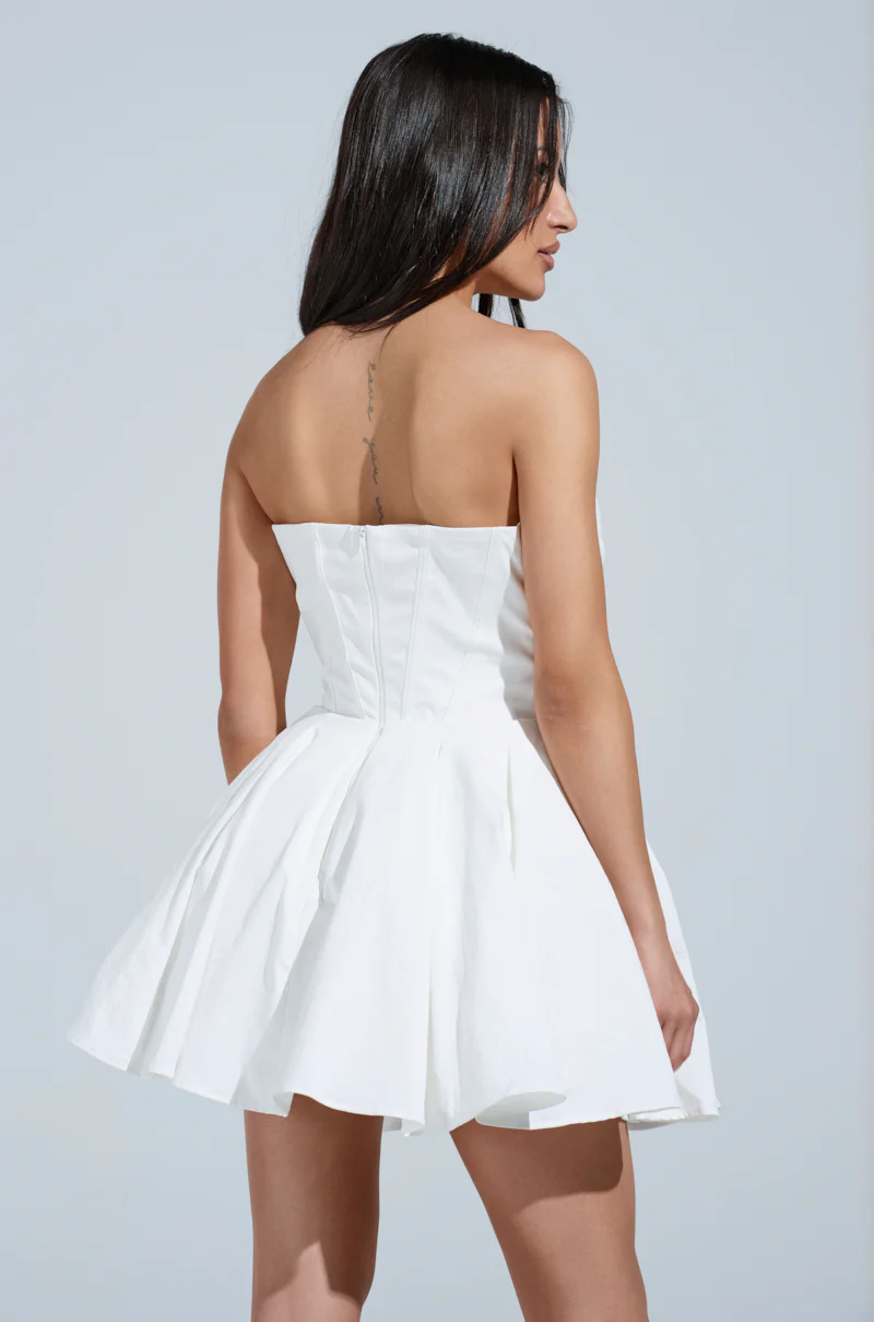 STAY FOREVER WHITE MINI DRESS - Image 4