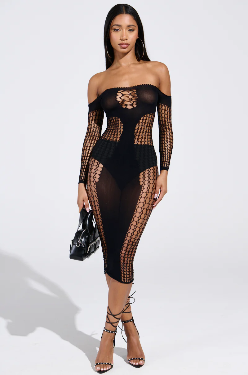 STAY IN YOUR LANE SEAMLESS MIDI DRESS
