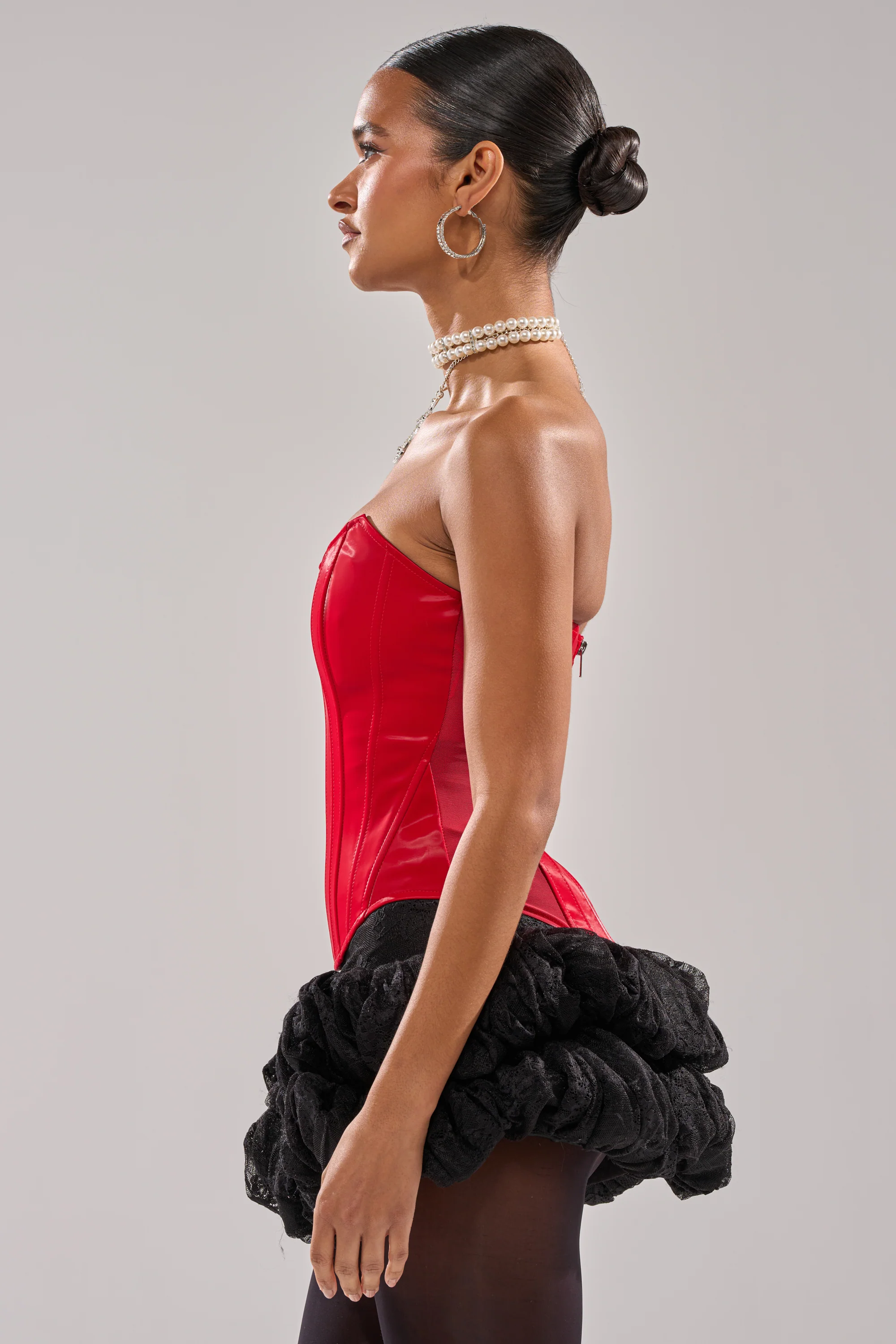 STAY OUT MY WAY CORSET IN RED - Image 3