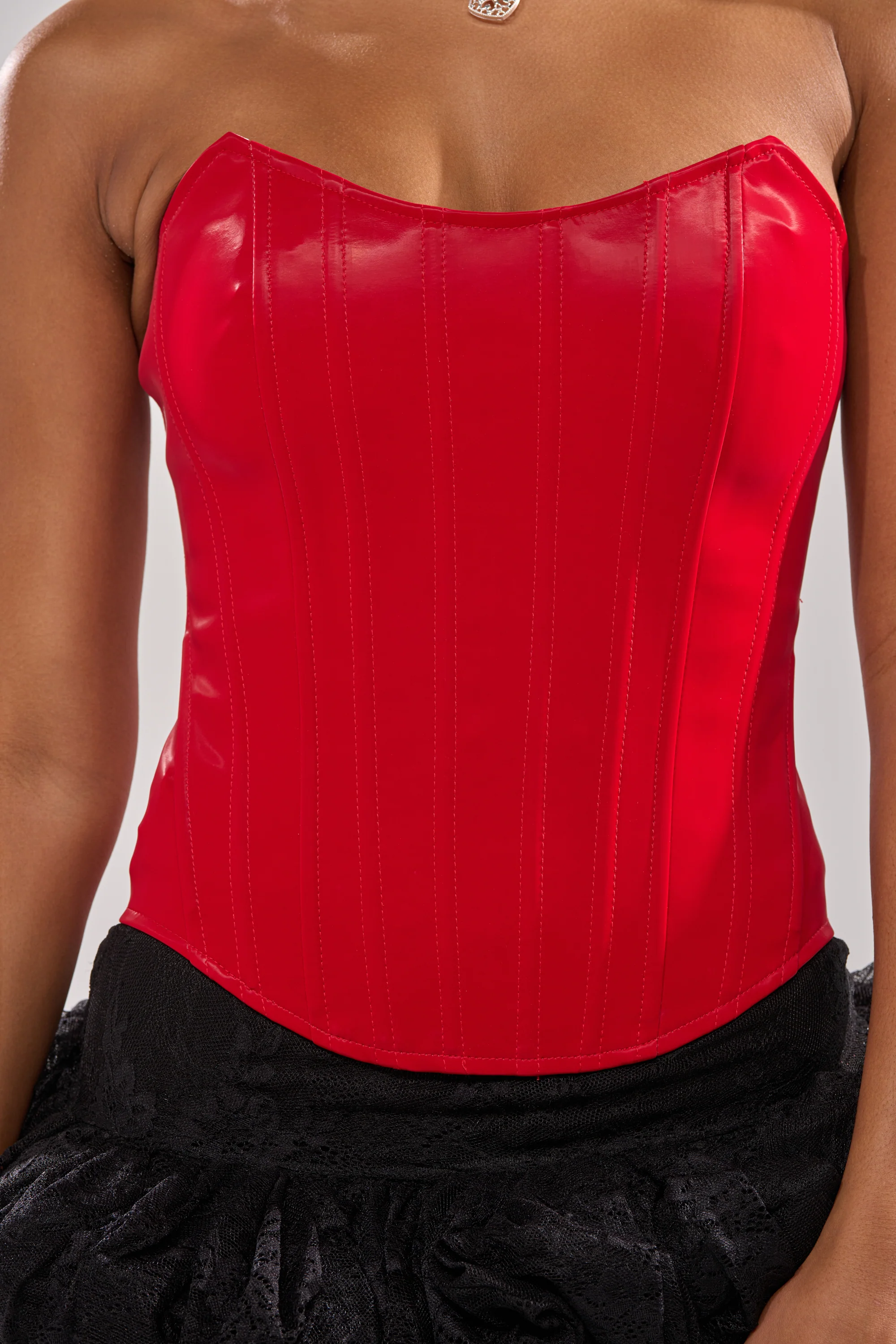 STAY OUT MY WAY CORSET IN RED - Image 6