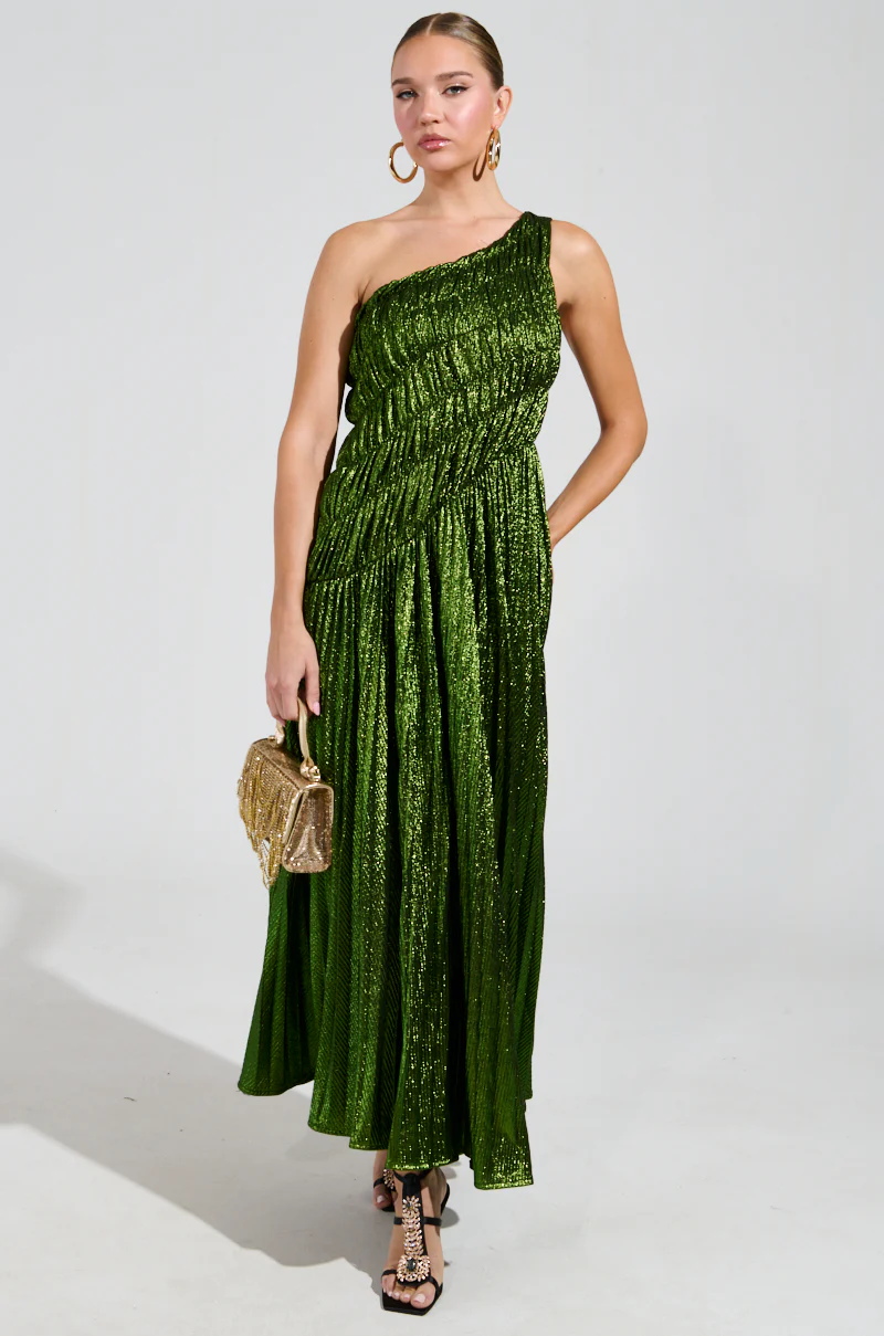STAY RADIANT METALLIC CHIFFON MAXI DRESS - Image 3