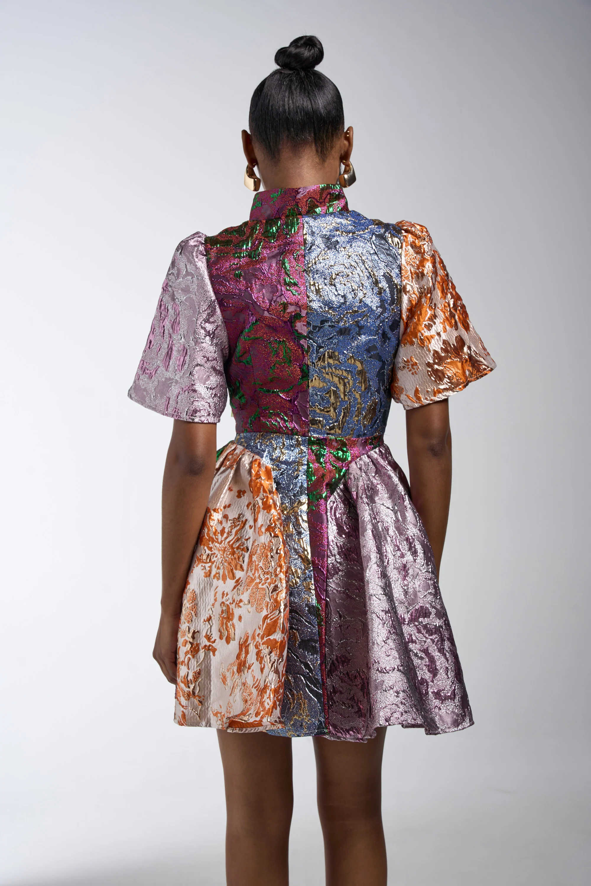 STAY WITH ME BROCADE MINI DRESS - Image 3