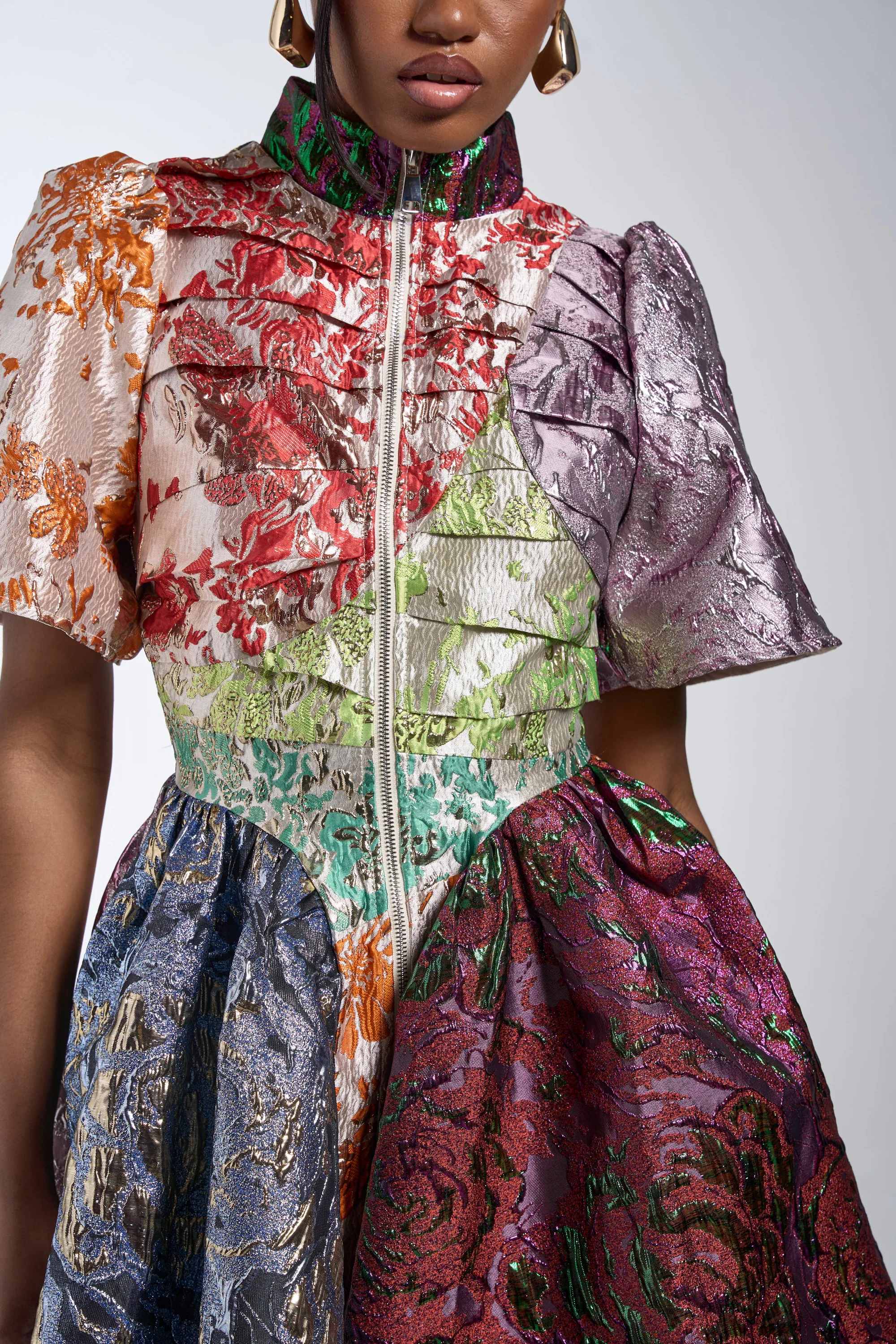 STAY WITH ME BROCADE MINI DRESS - Image 5