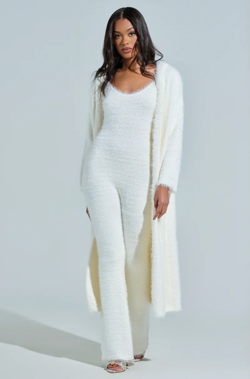 STAYING IN FUZZY KNIT CARDIGAN - Image 2