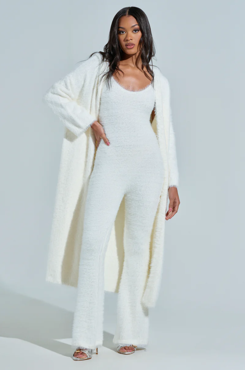 STAYING IN FUZZY KNIT CARDIGAN - Image 3