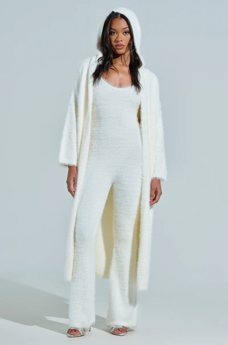 STAYING IN FUZZY KNIT CARDIGAN - Image 4