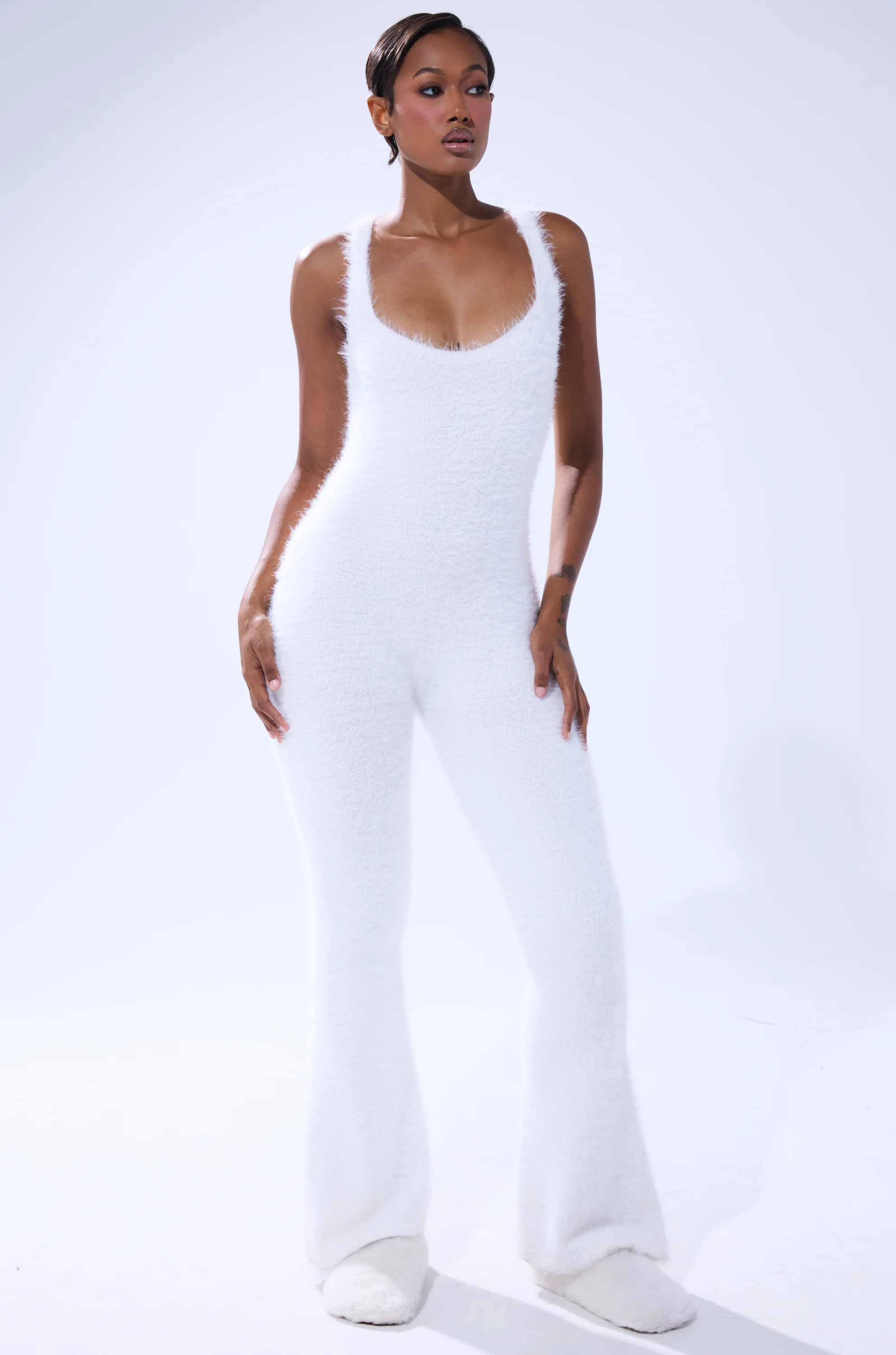 STAYING IN FUZZY KNIT JUMPSUIT - Image 2
