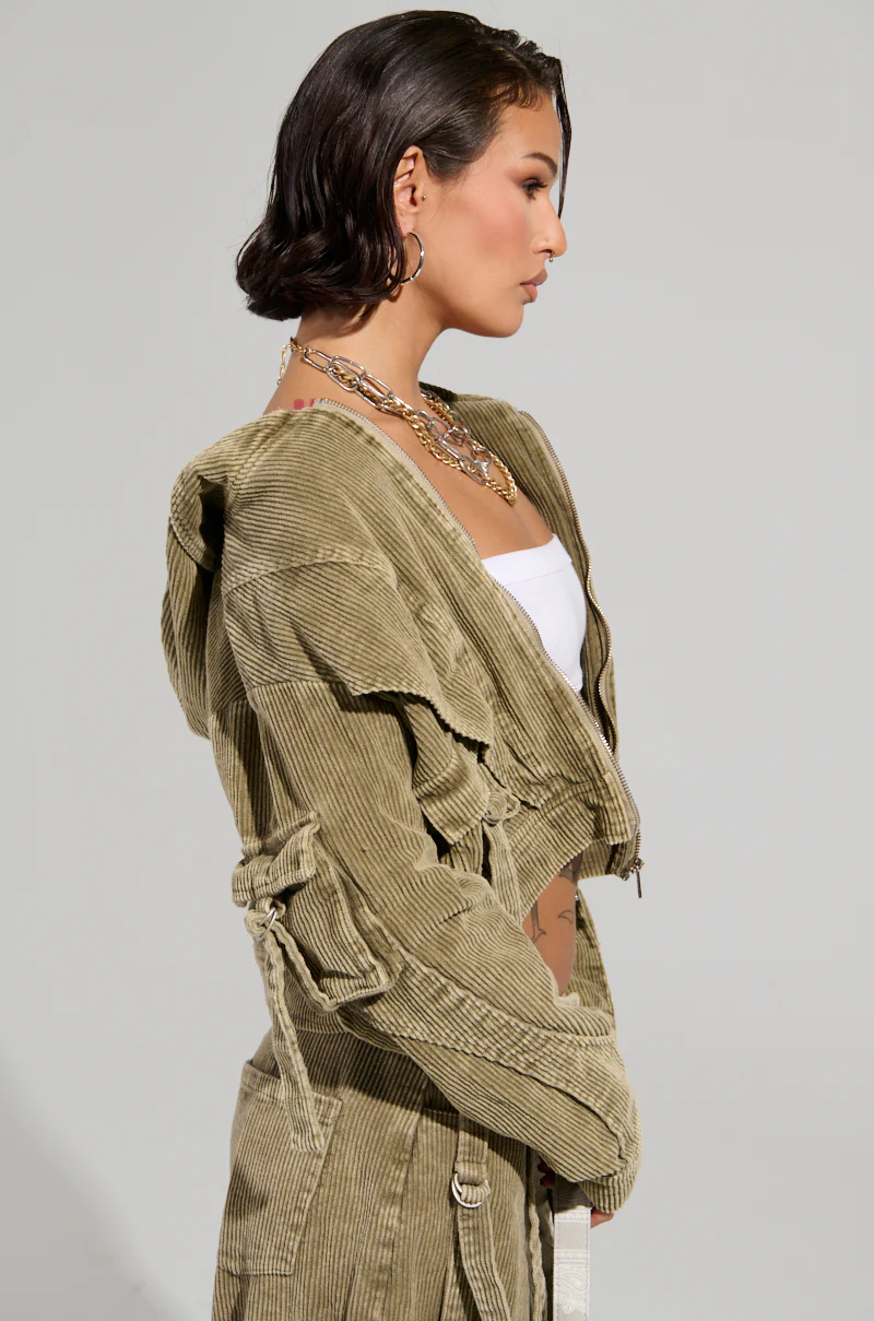 STEALTHY CORDUROY CARGO BOMBER - Image 4