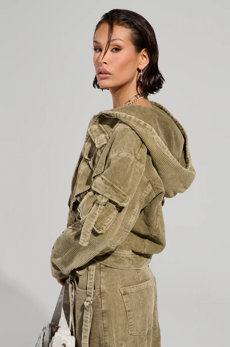 STEALTHY CORDUROY CARGO BOMBER - Image 5
