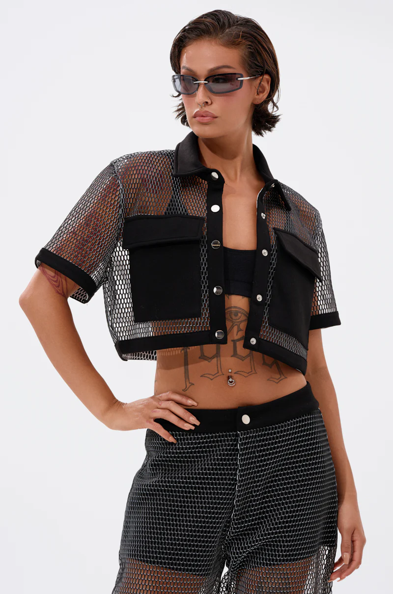 STEPHANIA TRANSPARENT BUTTON DOWN - Image 2