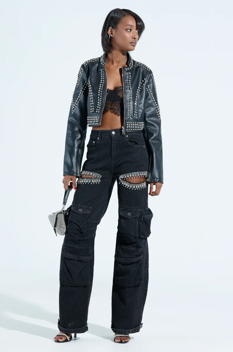 STEPPING OUT EMBELLISHED MOTO - Image 5