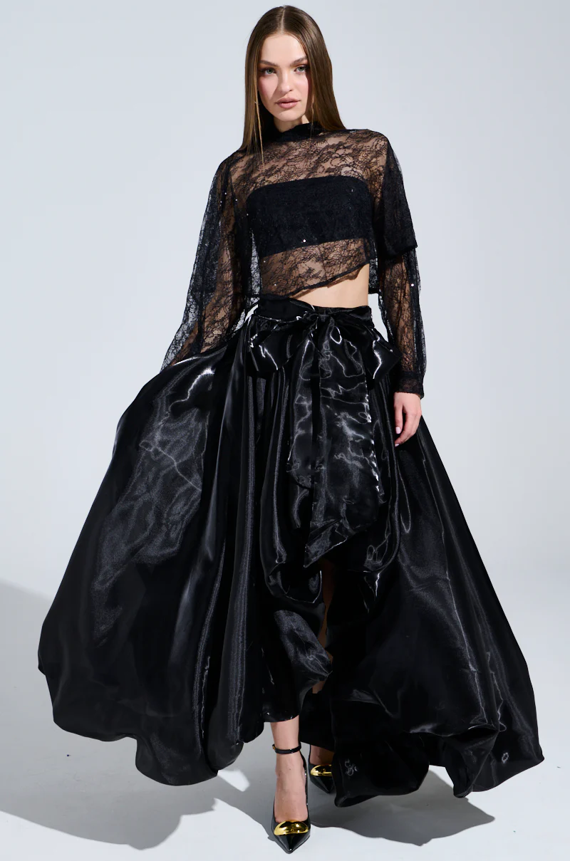 STILL WANT YOU HIGH LOW SKIRT IN BLACK - Image 4