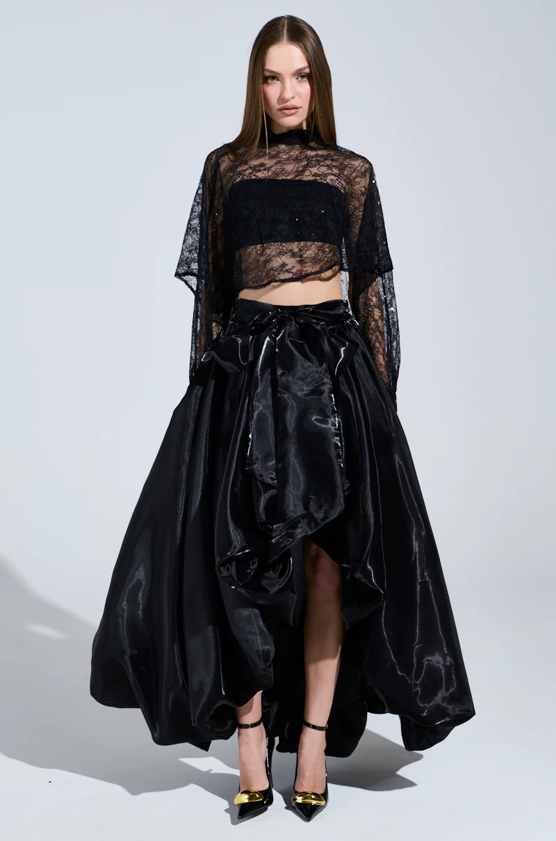STILL WANT YOU HIGH LOW SKIRT IN BLACK - Image 5