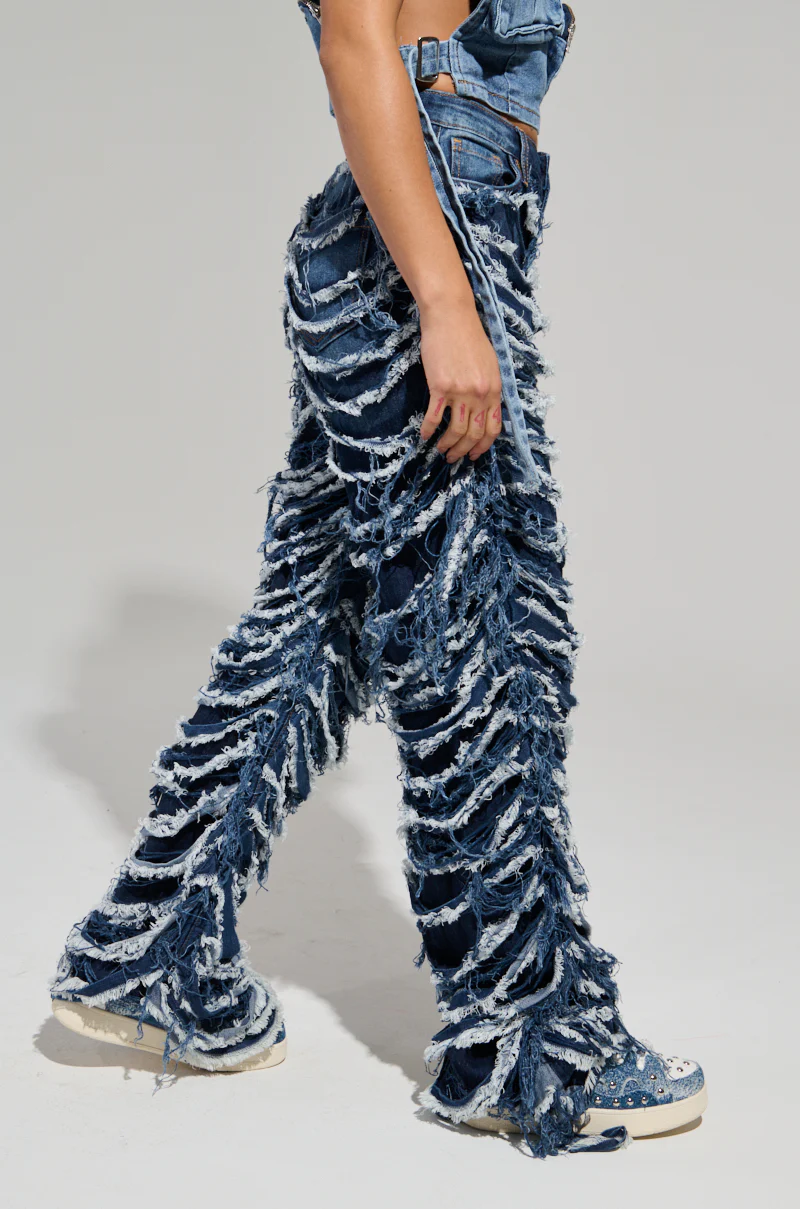 STOP AND STARE DISTRESSED DENIM PANT - Image 3