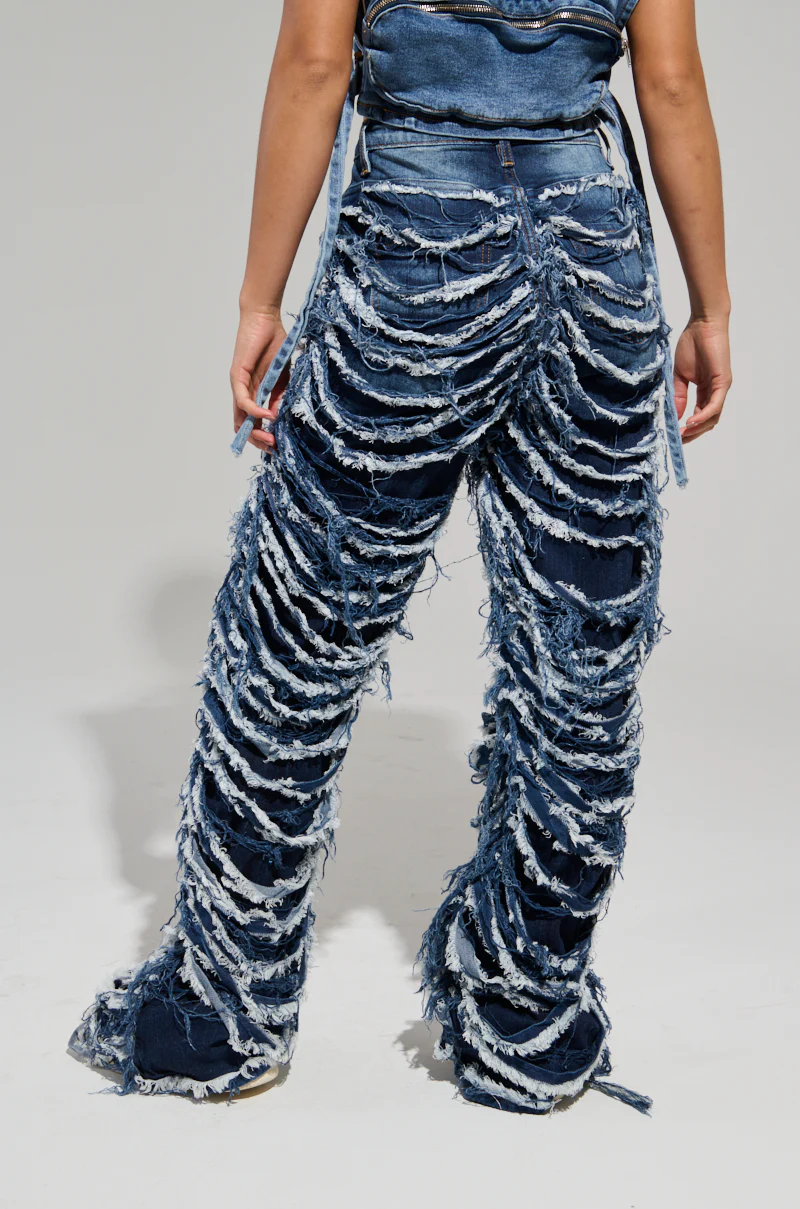 STOP AND STARE DISTRESSED DENIM PANT - Image 4
