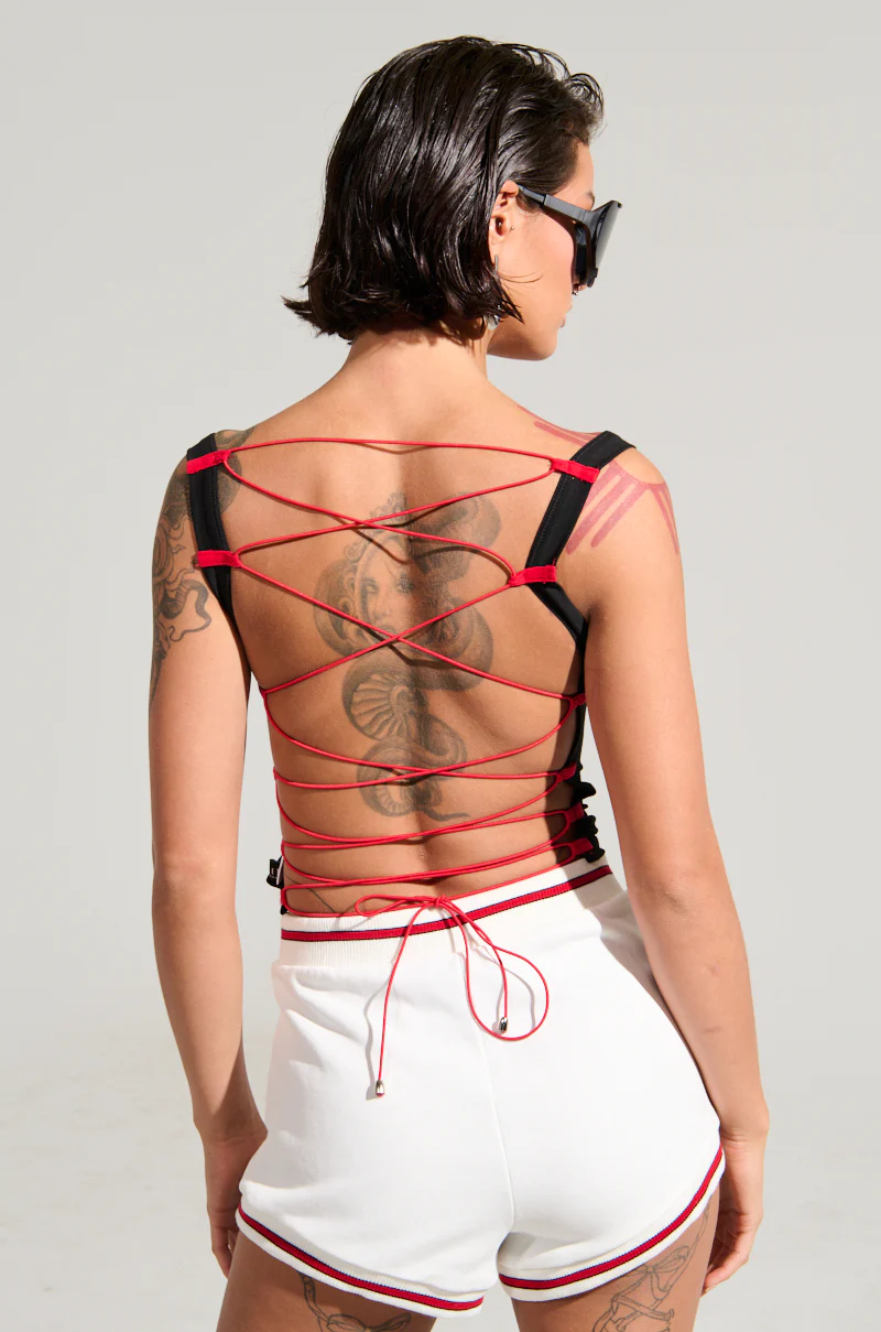 STOP COPYING ME LACE UP BACK TANK TOP - Image 5