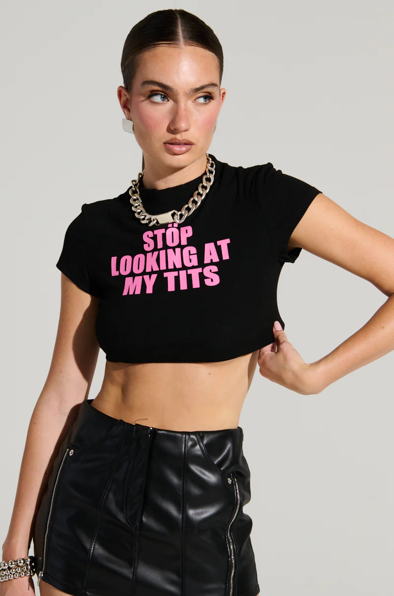 STOP LOOKING BABY TEE - Image 3