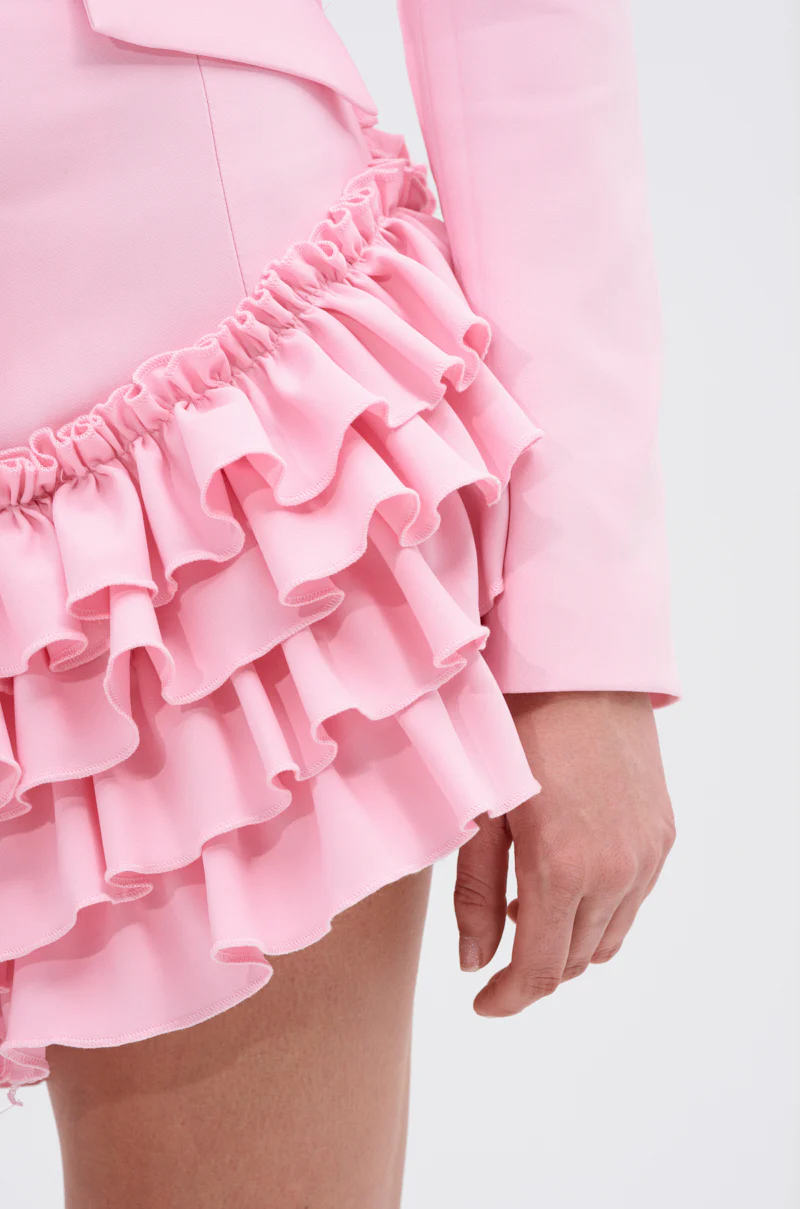 STRICTLY BUSINESS BLAZER ROMPER IN PINK - Image 6