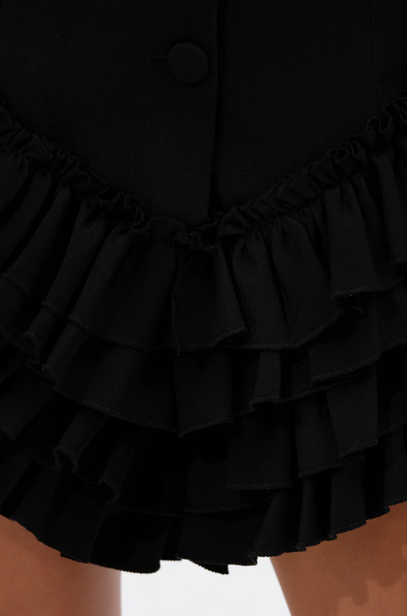 STRICTLY BUSINESS BLAZER ROMPER IN BLACK - Image 8