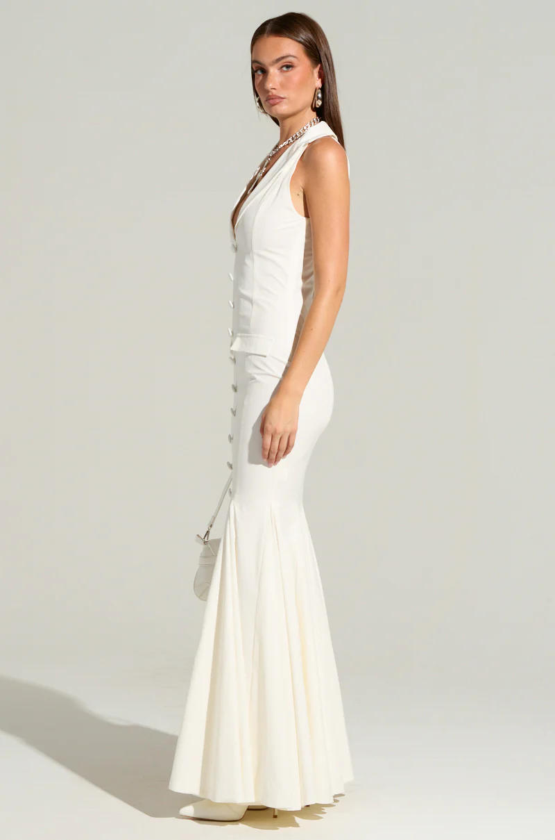 STRICTLY BUSINESS BUTTON UP MAXI DRESS - Image 3