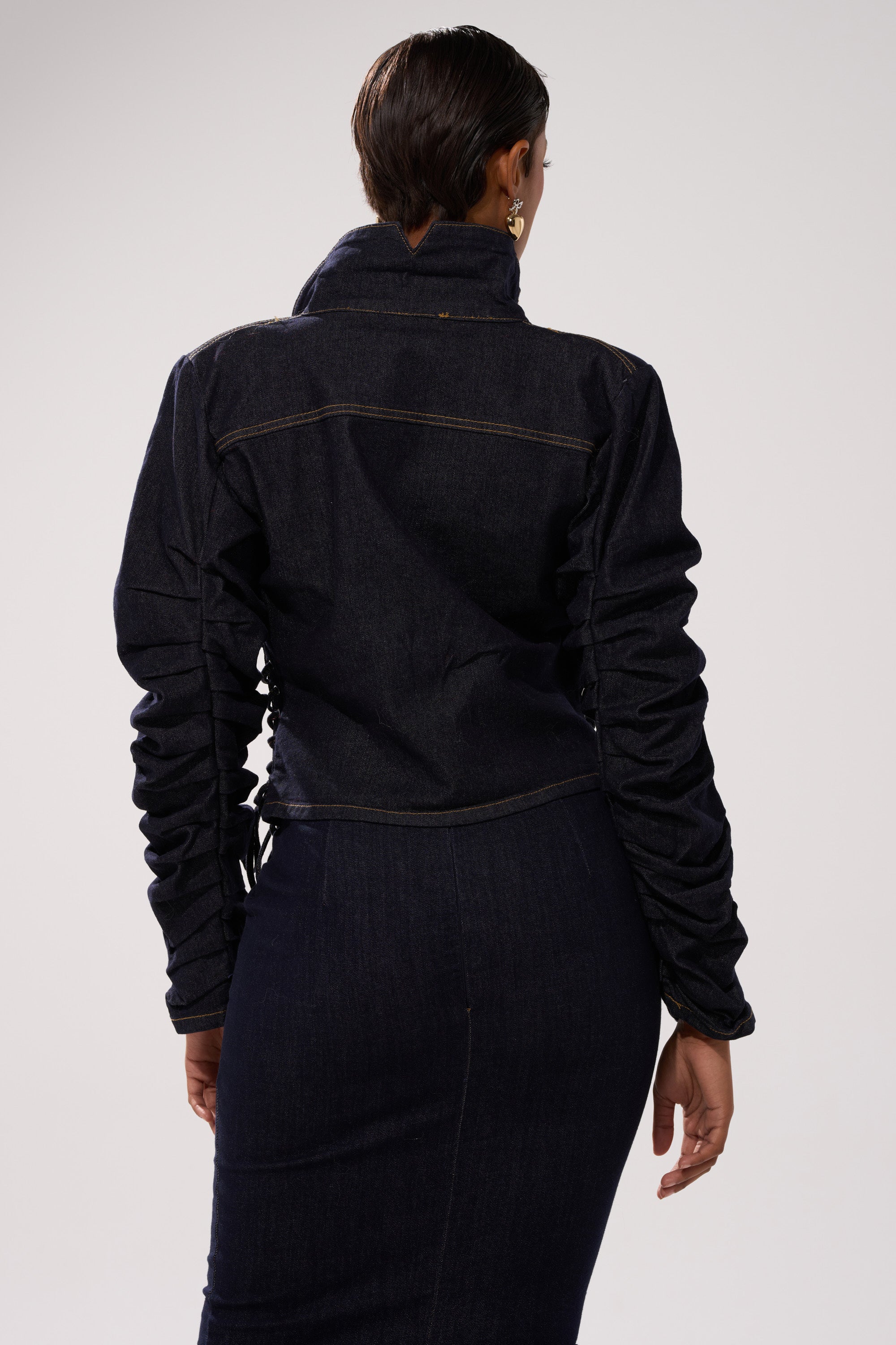 STRICTLY BUSINESS DENIM BLOUSE - Image 7