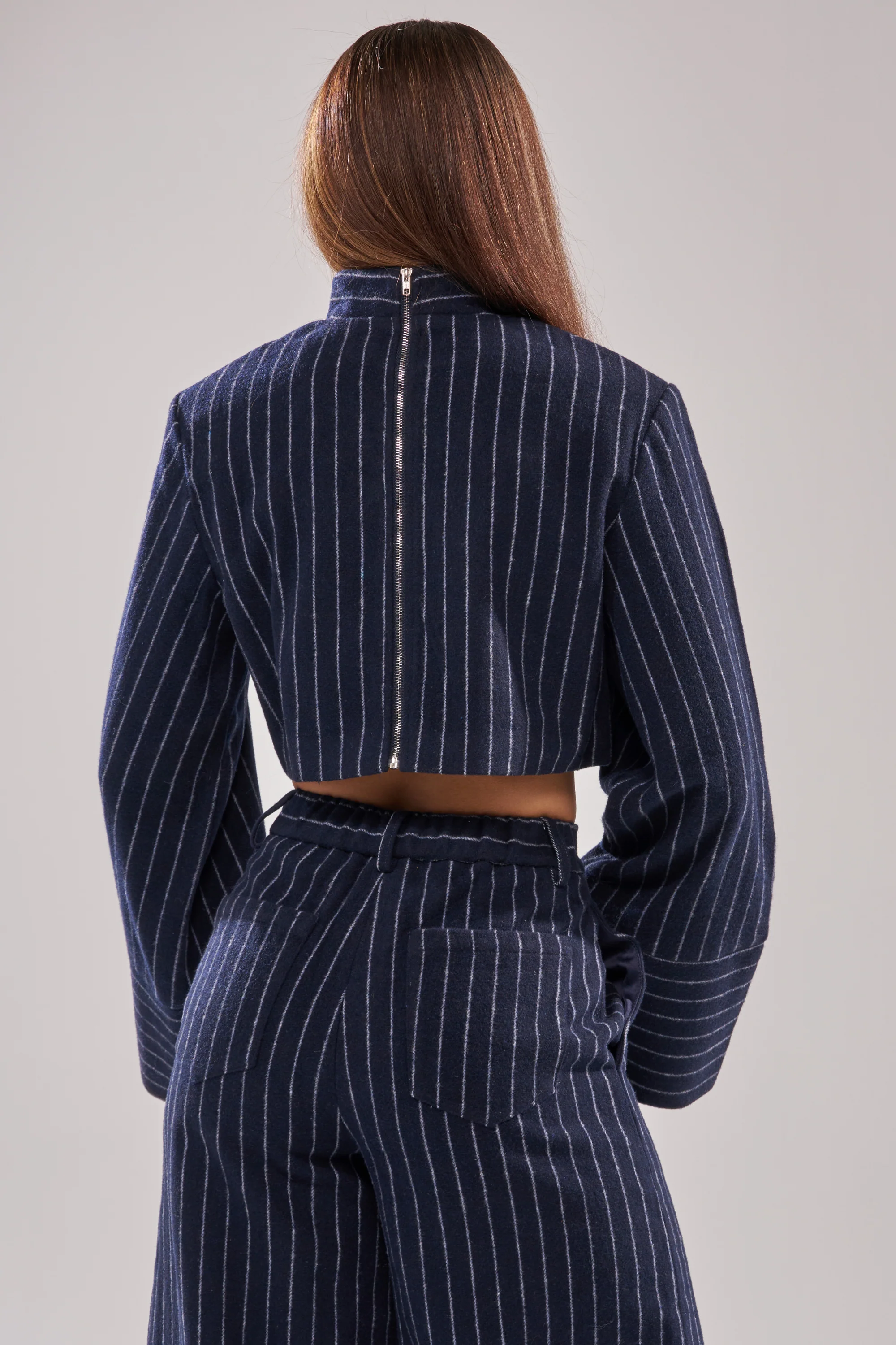 STRICTLY BUSINESS PINSTRIPE BLOUSE - Image 5