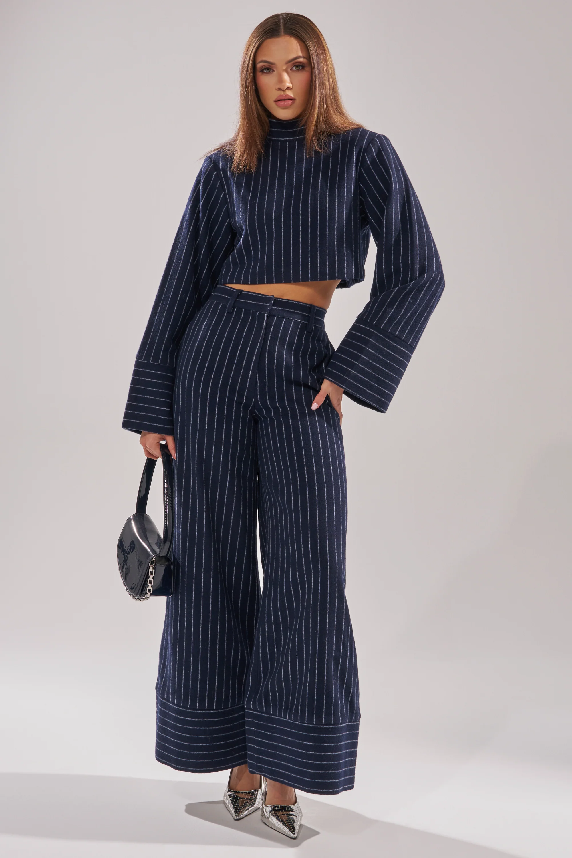 STRICTLY BUSINESS PINSTRIPE BLOUSE - Image 8