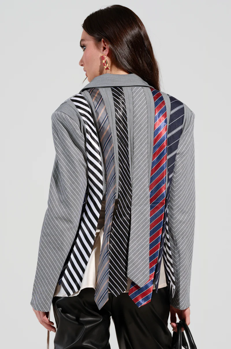 STRICTLY BUSINESS TIE DETAIL BLAZER - Image 7