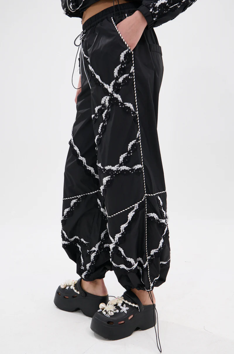 STRIKE OUT LACE TRIM JOGGER - Image 3