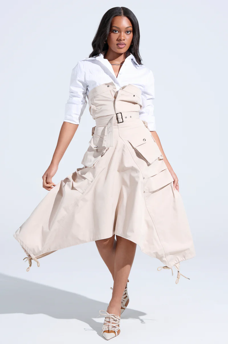 STROLLIN DOWN SOHO CARGO MIDI DRESS - Image 2