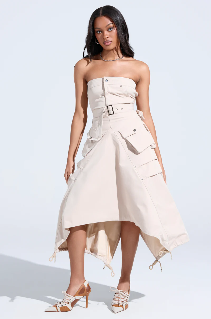 STROLLIN DOWN SOHO CARGO MIDI DRESS - Image 3